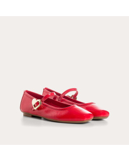 Ballerines Hamor rouge en vernis Naplak | Reqins