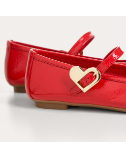 Ballerines Hamor rouge en vernis Naplak | Reqins
