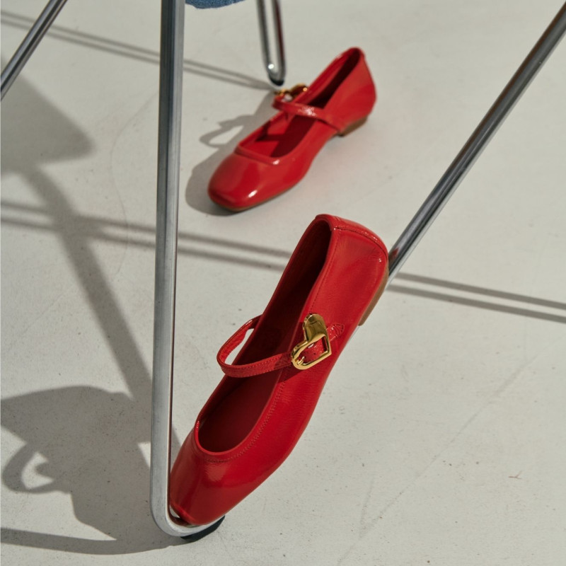 Ballerines Hamor rouge en vernis Naplak | Reqins