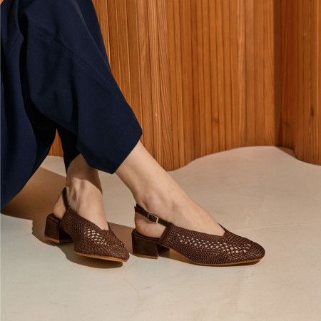 Slingbacks à talons Ravel en crochet ajouré | Reqins