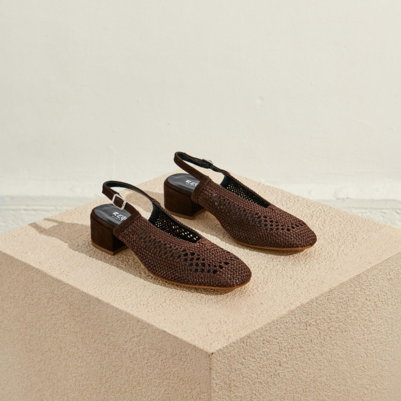 Slingbacks à talons Ravel en crochet ajouré | Reqins