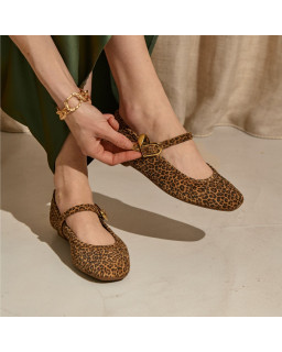 HAMOR LEOPARD SUEDE MARY JANES