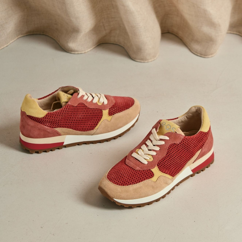 Mars sneakers in perforated suede mix