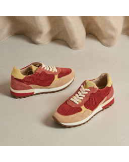 Mars sneakers in perforated suede mix