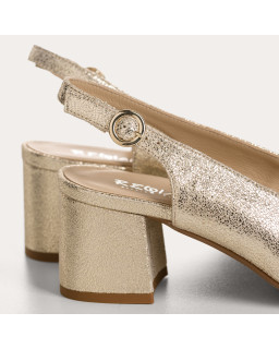 Orea slingbacks sandals in cracked metallic leather