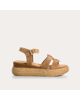 Sandales Yseult en cuir velours | Reqins