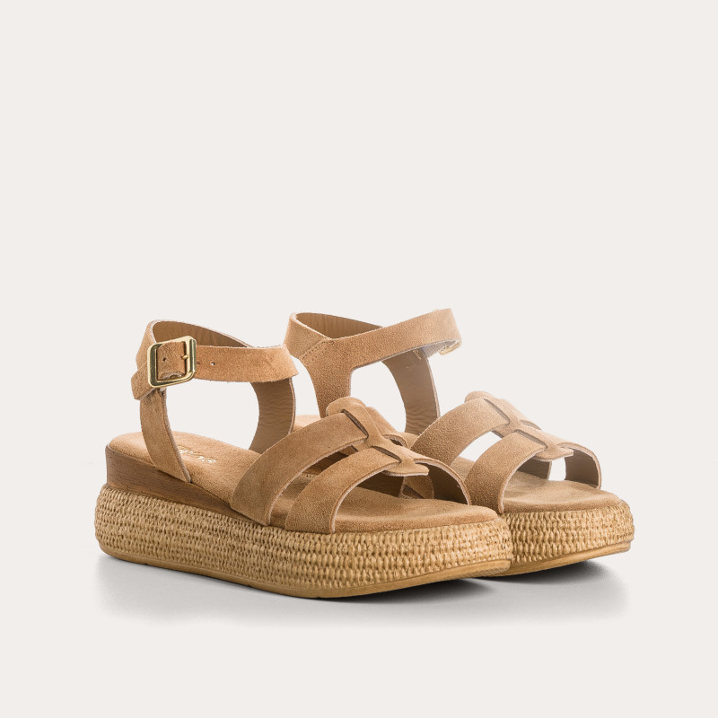 Yseult suede wedge sandals | Reqins