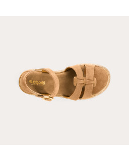 Sandales Yseult en cuir velours | Reqins