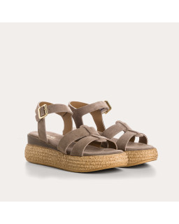 Sandales Yseult en cuir velours | Reqins