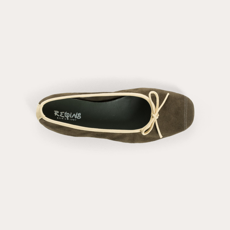 Ballerines Harmony en cuir velours souple | Reqins