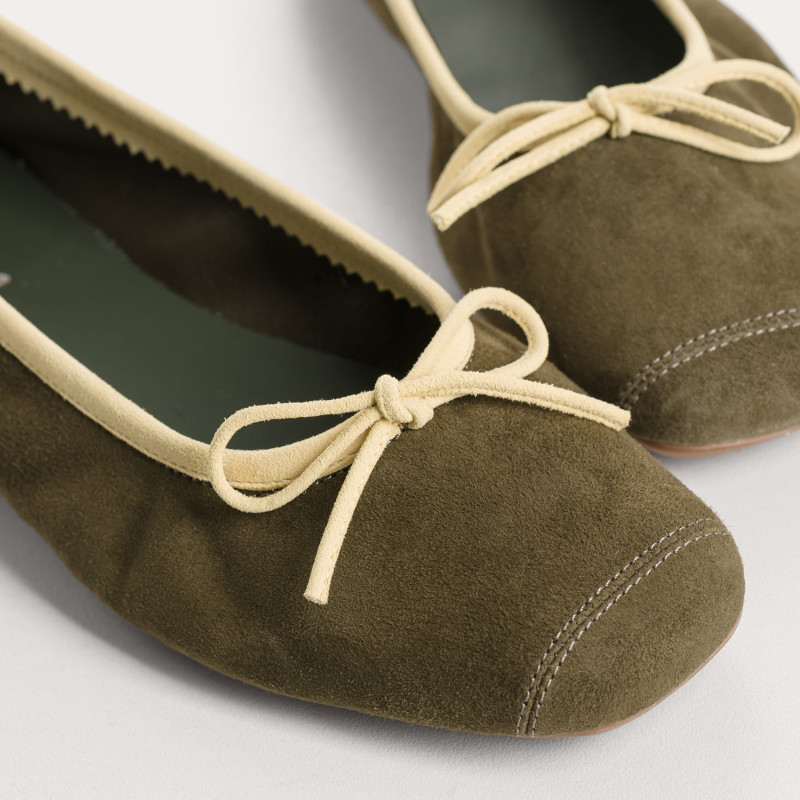 Ballerines Harmony en cuir velours souple | Reqins