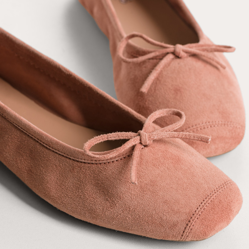 Ballerines Harmony en cuir velours souple | Reqins