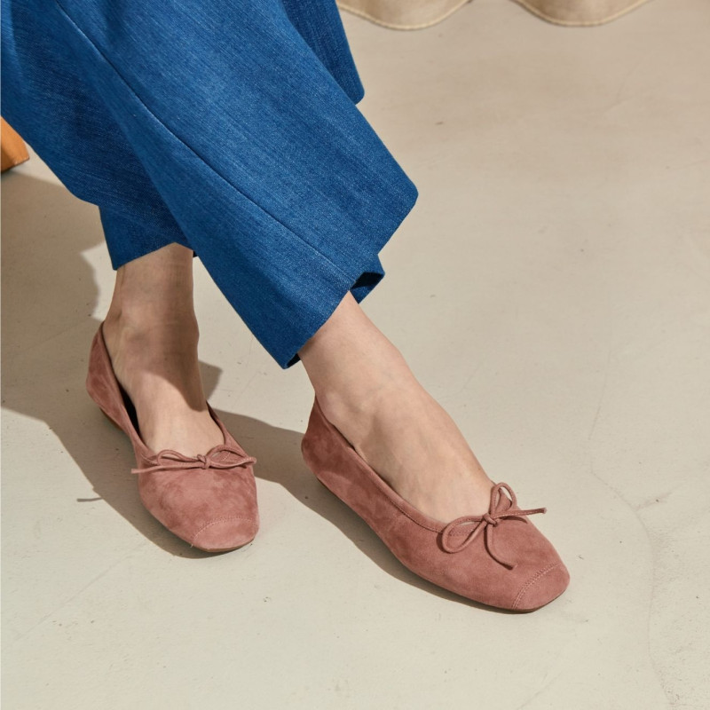 Harmony soft suede ballerinas