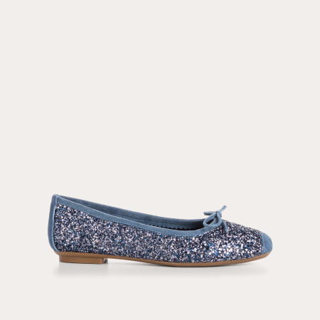 Ballerines Harmony à paillettes et bout carré | Reqins