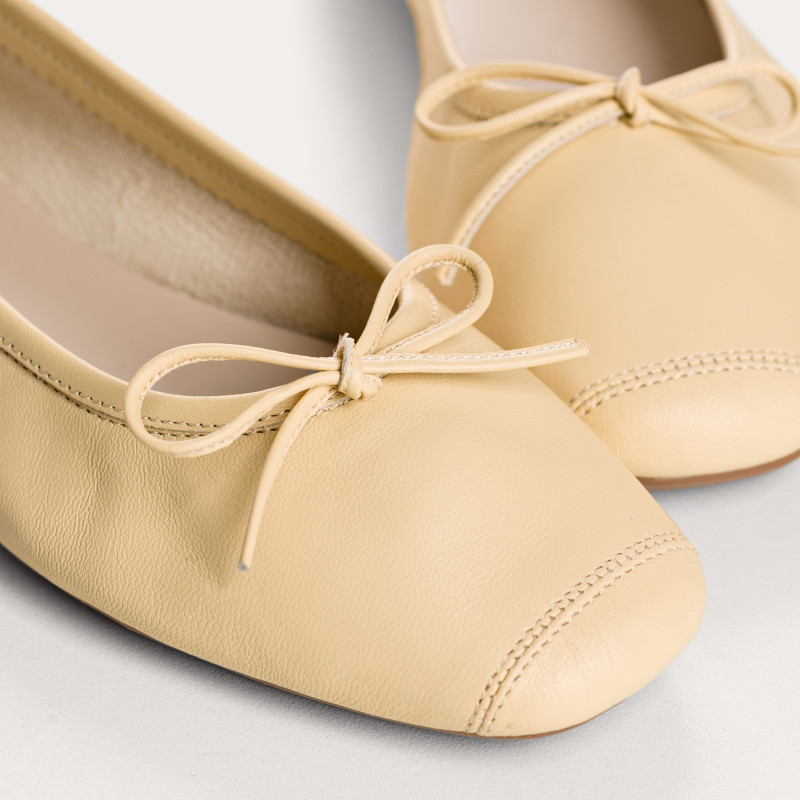 Harmony smooth leather ballerinas