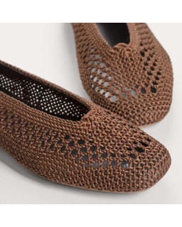 Hanaba Openwork Crochet Ballerinas | Reqins