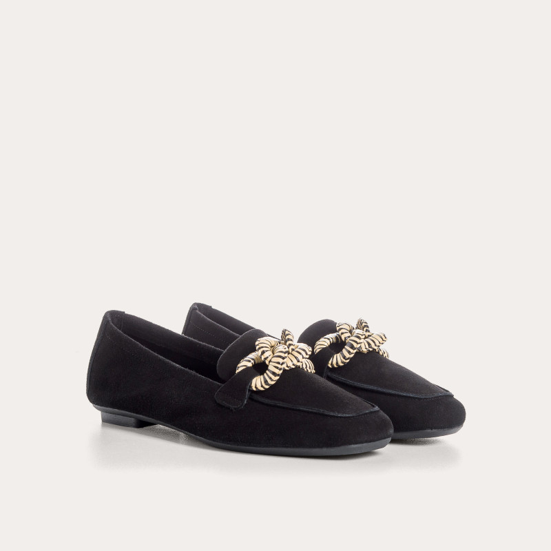 Hamaya suede loafers with buckles | Reqins