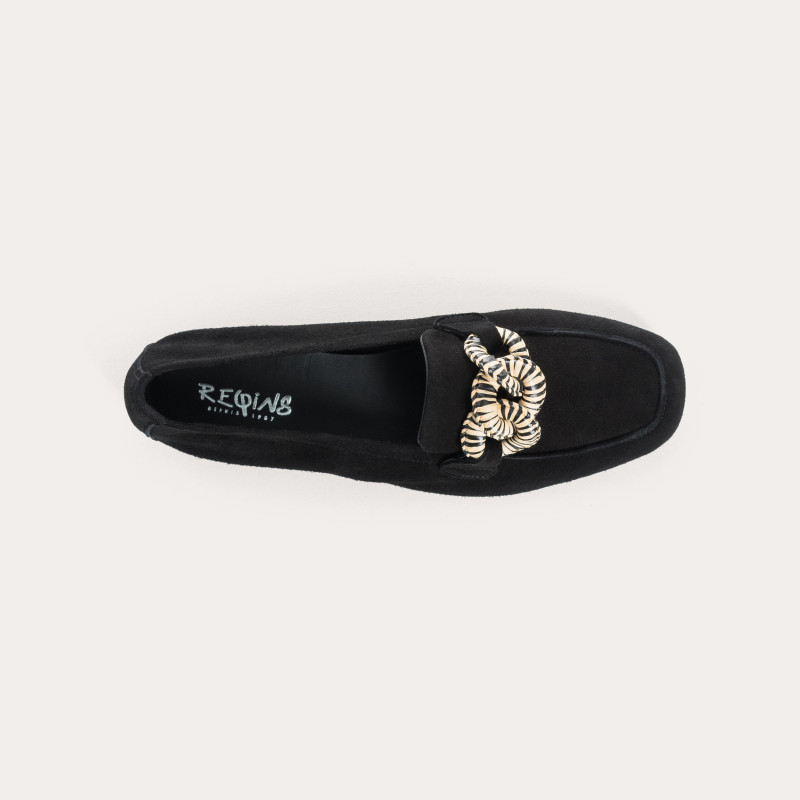 Mocassins Hamaya en cuir velours avec boucle | Reqins