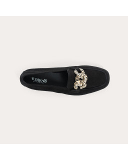 Hamaya suede loafers with buckles | Reqins