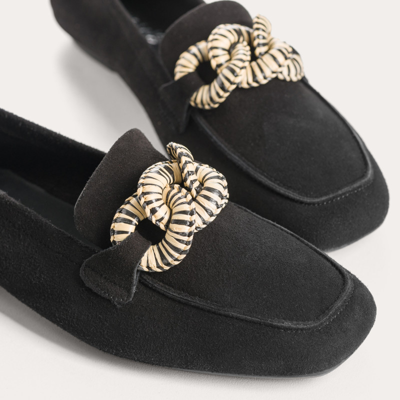 Hamaya suede loafers with buckles | Reqins