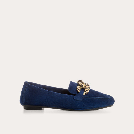 Mocassins Hamaya en cuir velours avec boucle | Reqins