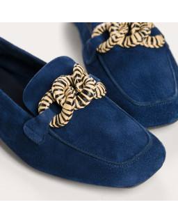 Mocassins Hamaya en cuir velours avec boucle | Reqins