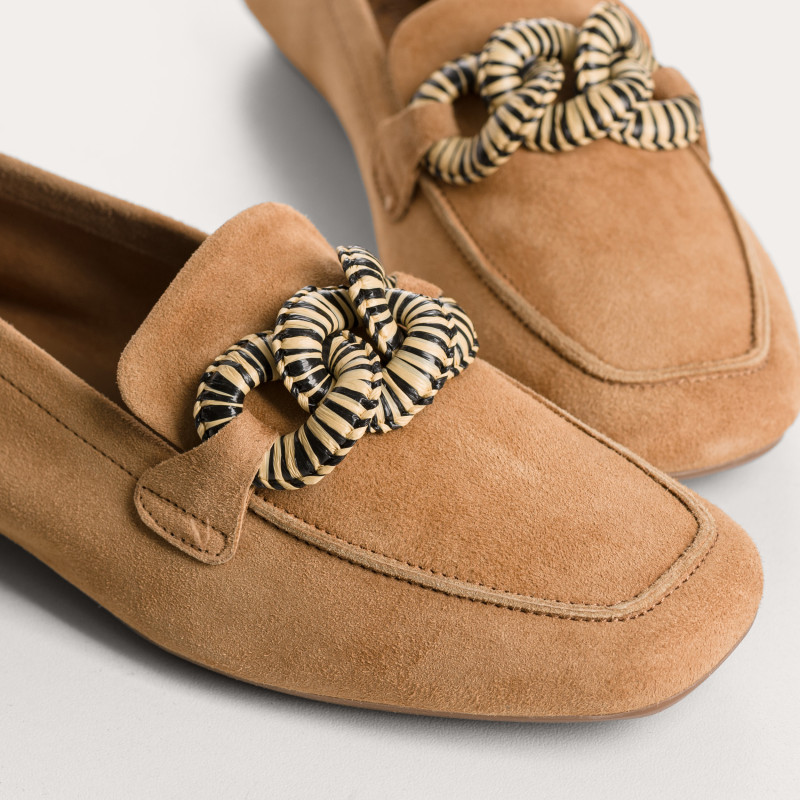 Mocassins Hamaya en cuir velours avec boucle | Reqins