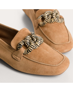 Mocassins Hamaya en cuir velours avec boucle | Reqins