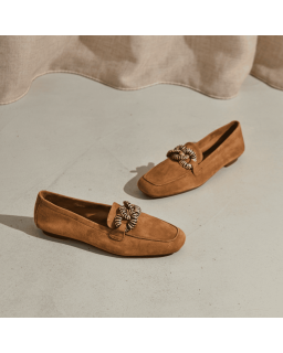 Mocassins Hamaya en cuir velours avec boucle | Reqins