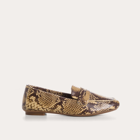 Moccasins Python Brown Woman | Elegance and character reqins