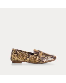 Mocassins python marron femme | Élégance et caractère Reqins