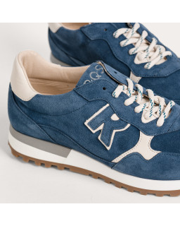 Baskets Mania en cuir velours | Reqins