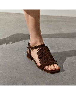 Sandales Cuba cuir velours - Bohèmes et confortables - Reqins