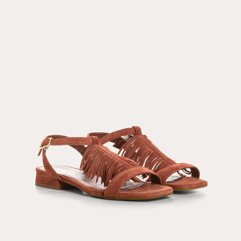Sandales Cuba cuir velours - Bohèmes et confortables - Reqins