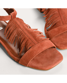 Sandales Cuba cuir velours - Bohèmes et confortables - Reqins