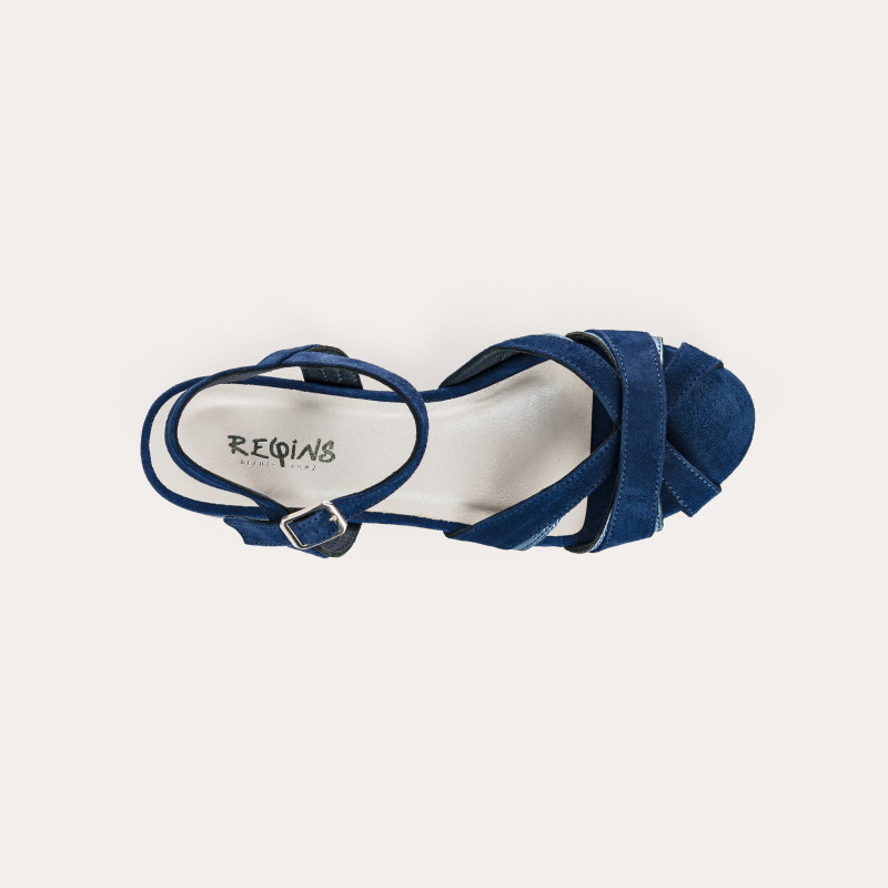 Sandals Palma leather velvet shine - elegance & comfort | Reqins