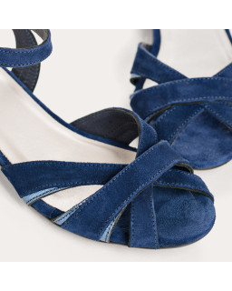 Sandals Palma leather velvet shine - elegance & comfort | Reqins