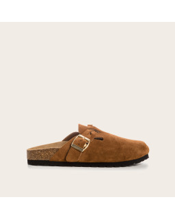 Medina buckled suede Mules