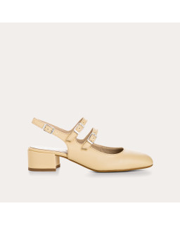 Babies slingbacks Rosewood en cuir à double bride | Reqins