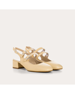 Babies slingbacks Rosewood en cuir à double bride | Reqins