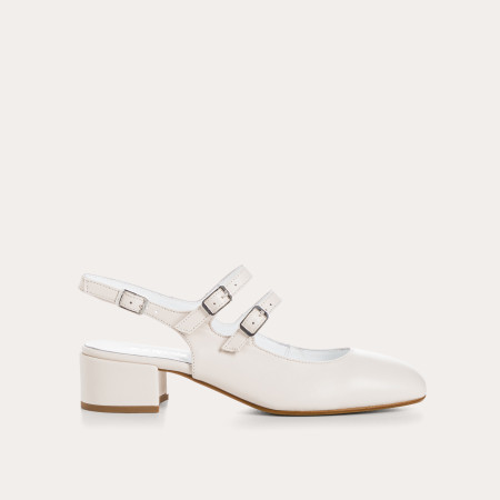 Rosewood Slingback Mary Janes in double bridle leather