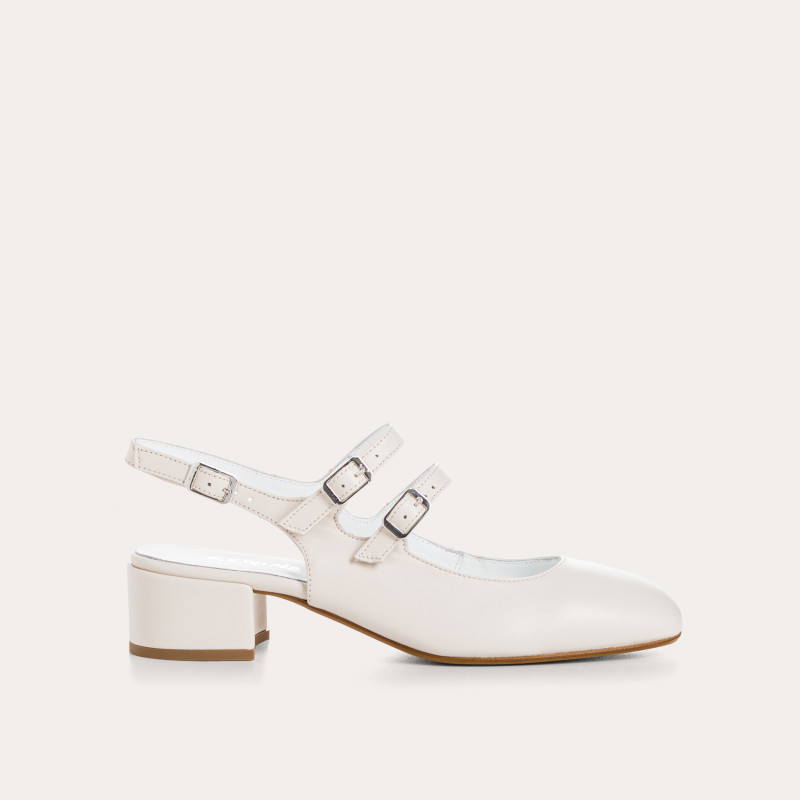 Babies slingbacks Rosewood en cuir à double bride | Reqins