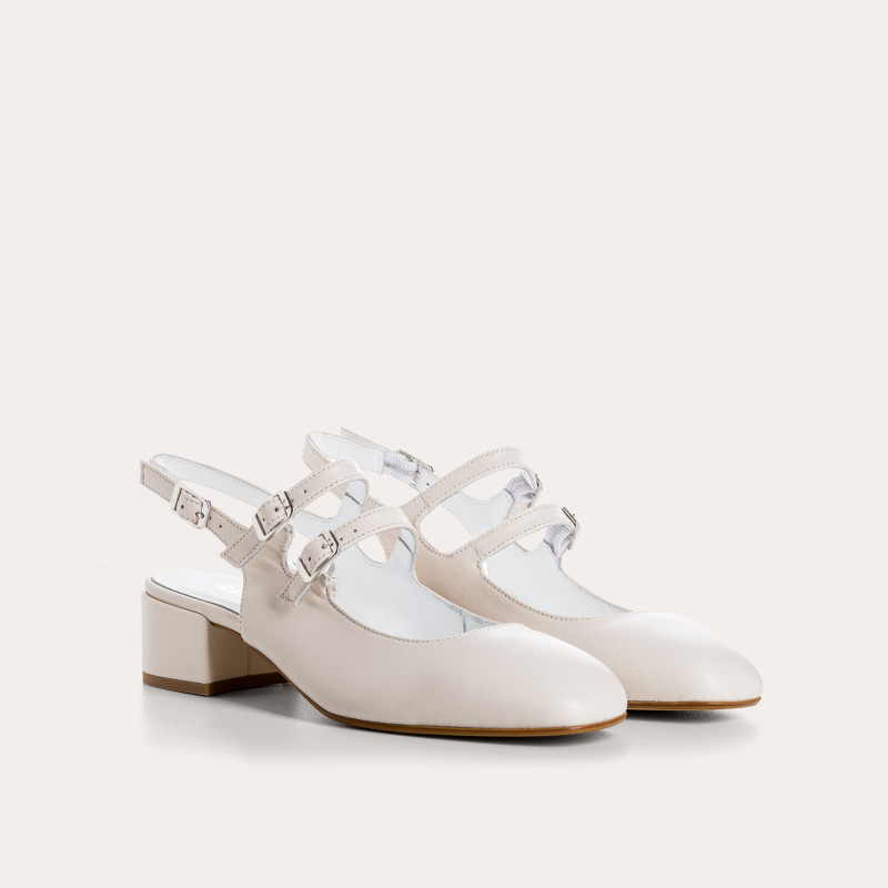 Babies slingbacks Rosewood en cuir à double bride | Reqins