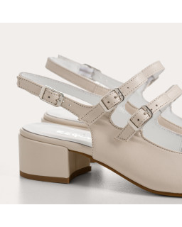 Rosewood Slingback Mary Janes in double bridle leather