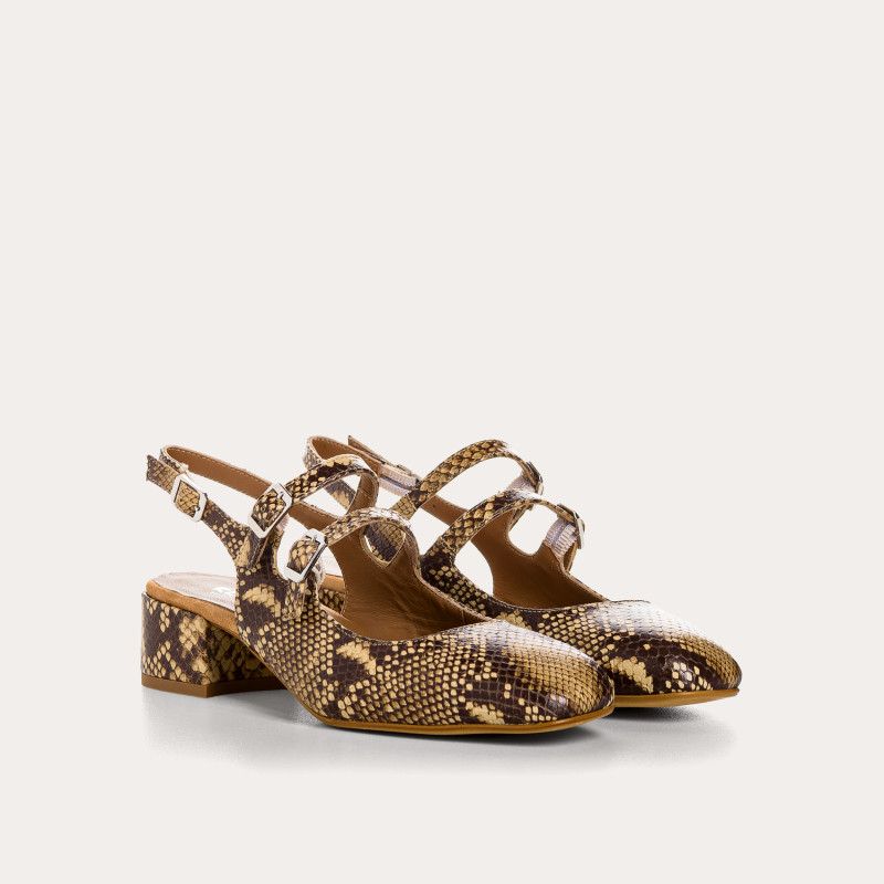 BALLERINES SLINGBACK ROSEWOOD PYTHON