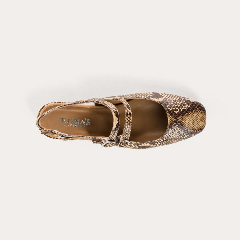 BALLERINES SLINGBACK ROSEWOOD PYTHON