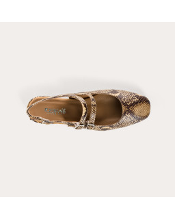 BALLERINES SLINGBACK ROSEWOOD PYTHON