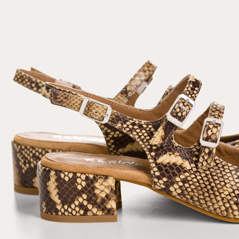 BALLERINES SLINGBACK ROSEWOOD PYTHON