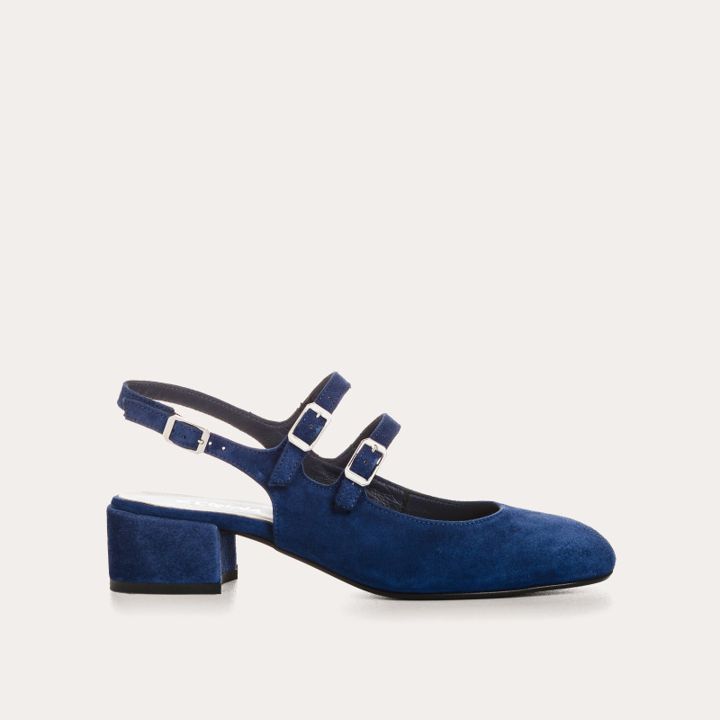Rosewood Slingback Mary Janes in suede