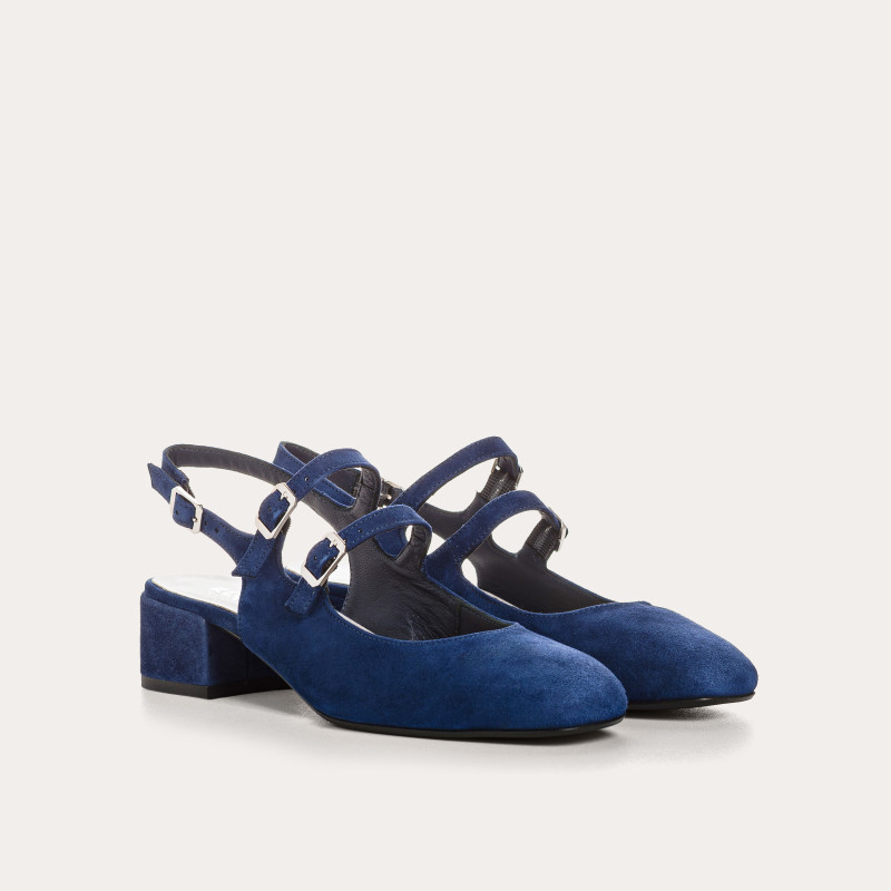 Rosewood Slingback Mary Janes in suede
